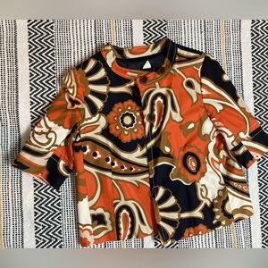 J.Crew Orange Paisley jacket vintage